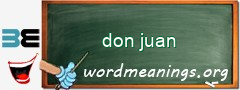 WordMeaning blackboard for don juan